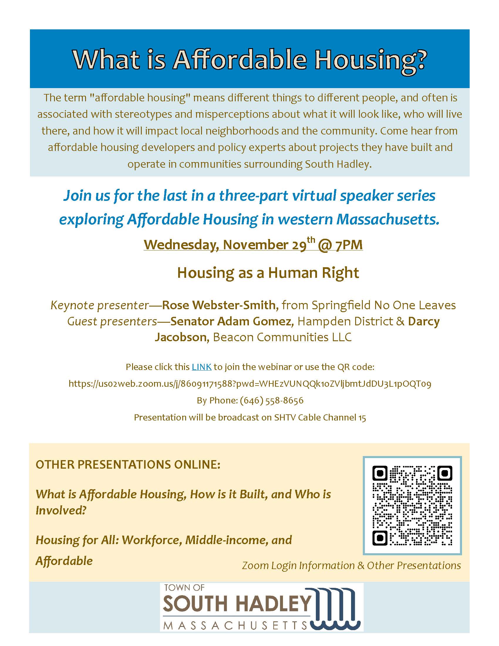 Housing Speaker Series Flier - 11.29.23