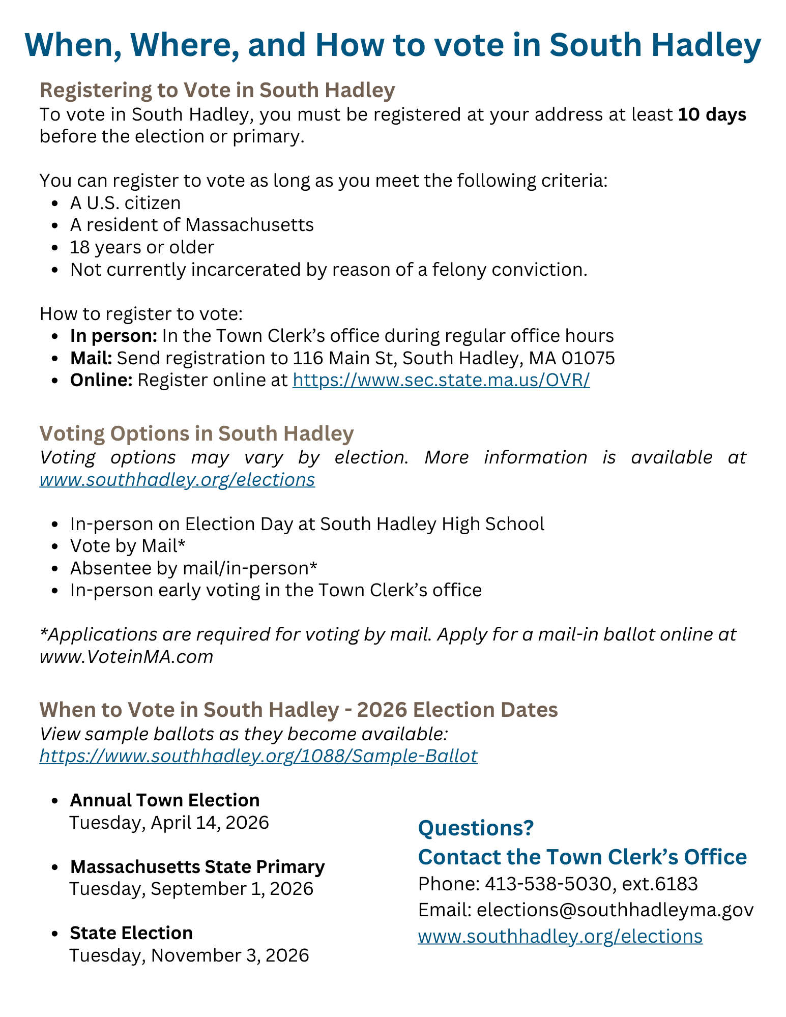 Voting in South Hadley