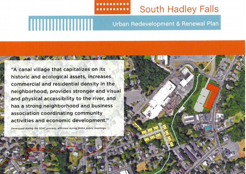 An aerial view of South Hadley falls used as the report cover