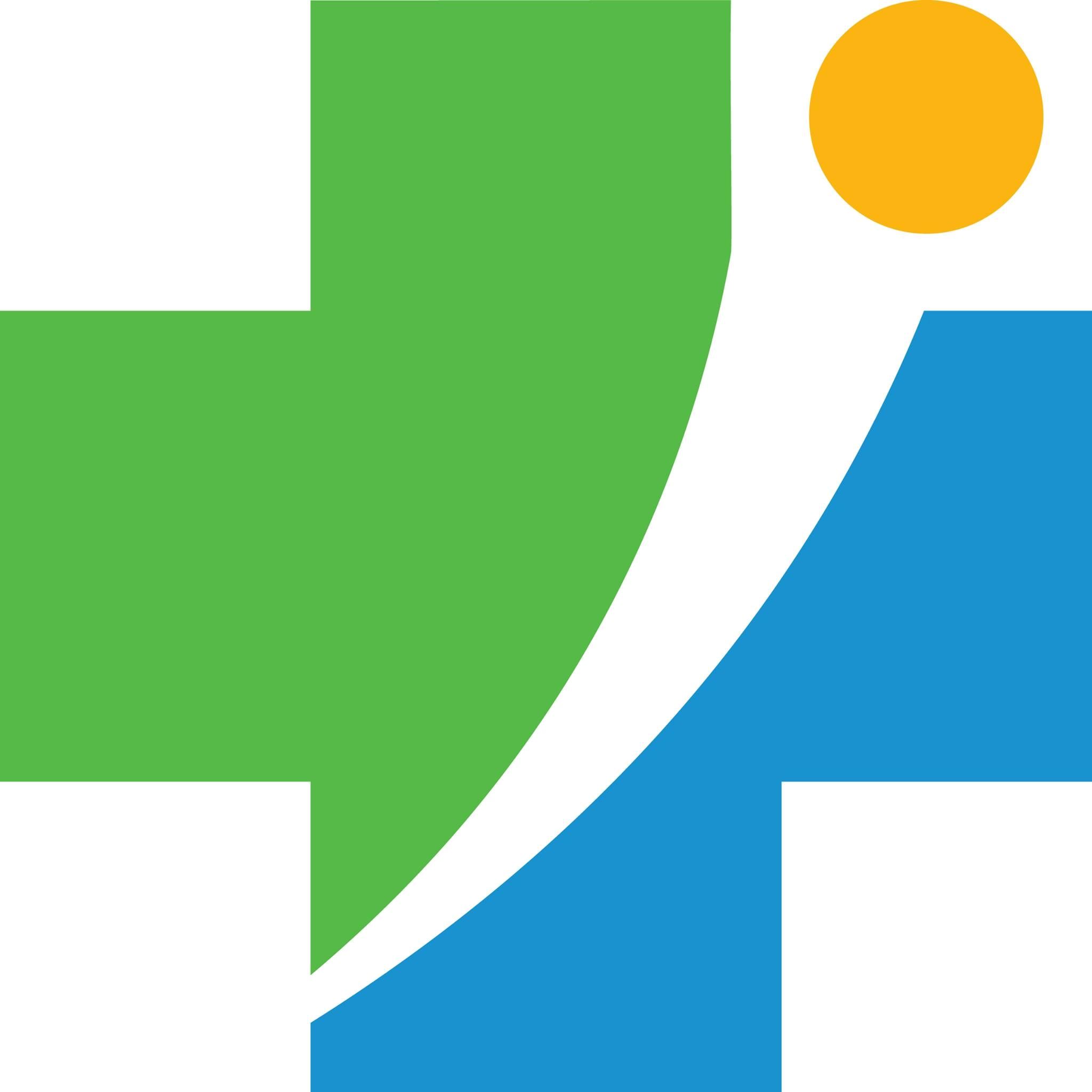 A blue, orange and green logo for Holyoke Medical Center