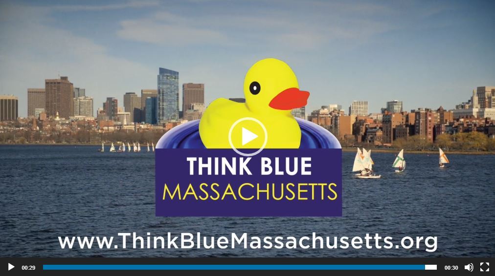 A rubber ducky floats on water